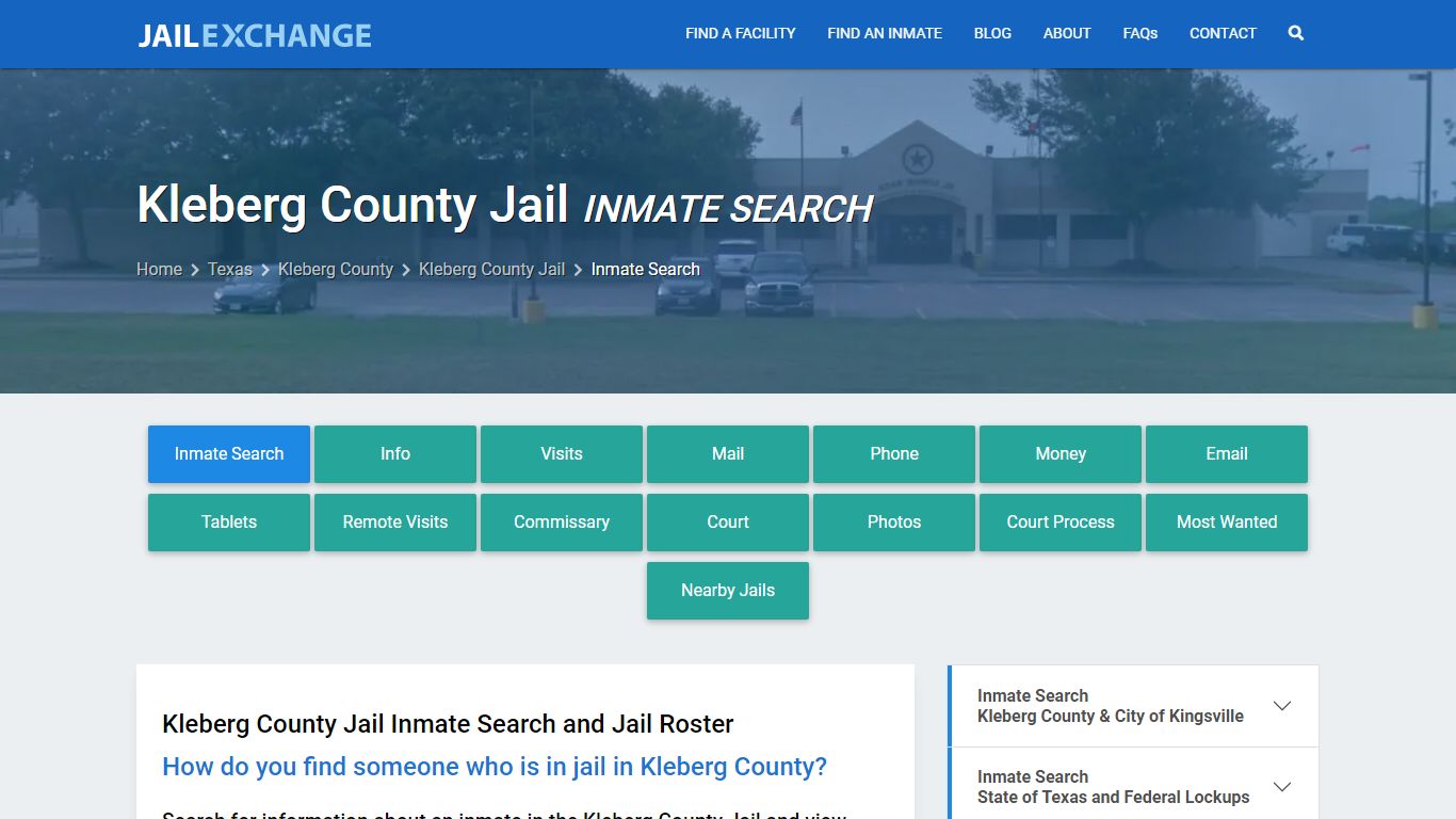 Inmate Search: Roster & Mugshots - Kleberg County Jail, TX